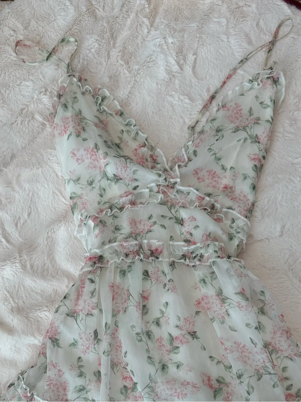 Summer Floral Ruffle Mini Dress - Picture 7 of 8